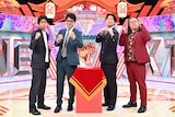 「第15回ytv漫才新人賞 ROUND2」を通過した（左から）ぎょうぶ、マーメイド