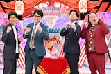 「第15回ytv漫才新人賞 ROUND2」を通過した（左から）ぎょうぶ、マーメイド