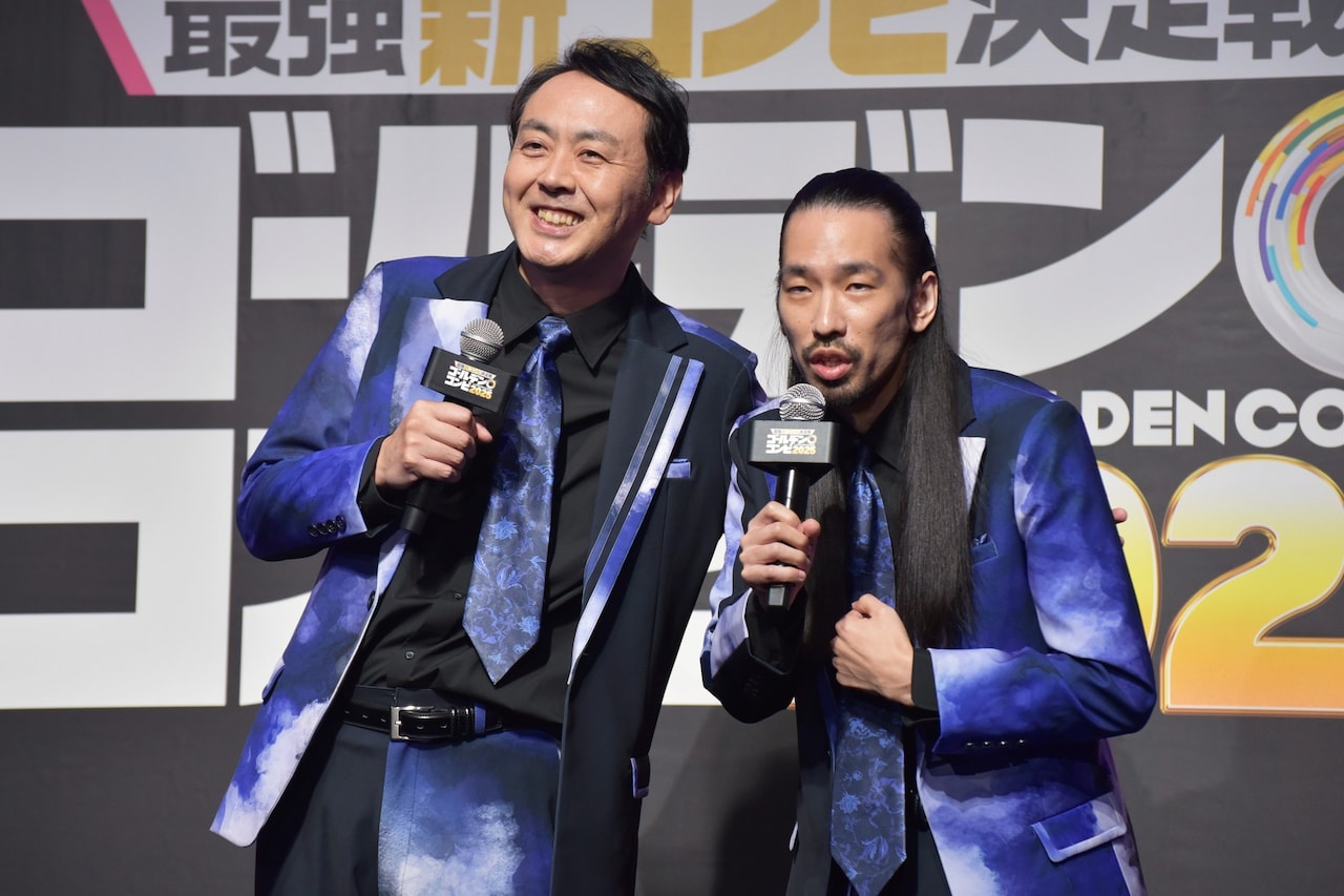 「最強新コンビ決定戦 THE ゴールデンコンビ 2025」の配信記念イベントに登壇したアンガールズ田中＆真空ジェシカ川北