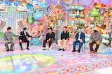 左から、パンサー向井、蛍原徹、とろサーモン久保田、どぶろっく森、ラブレターズ塚本、グッドウォーキン上田