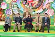 色えんぴつの才能ランキングに挑戦する永島優美、岩橋玄樹、黒崎レイナ、さや香・石井（右端）