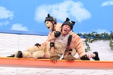 ジャンポケ太田らネコになってネコ競技に挑戦　“元人間”アルピーが見守る