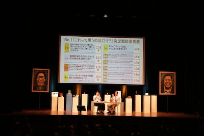 No.1「これって思うの私だけ？」決定戦結果発表の様子