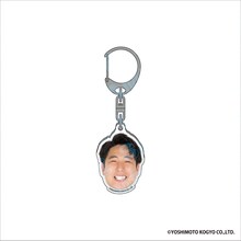 「DMMオンクレ」の金魚番長グッズ。顔アクリルキーホルダー