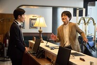 Indeed新CMの撮影に臨むジャルジャル