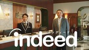 中川家が出演するIndeed新CM「ホテル」編のワンシーン