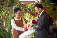 Indeed新CMの撮影に臨む中川家