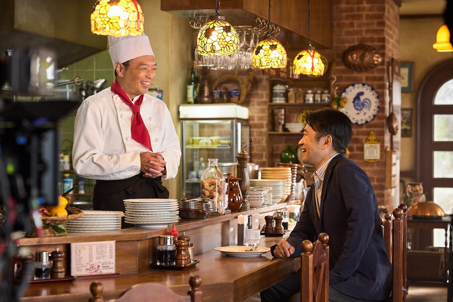 Indeed新CMの撮影に臨む中川家