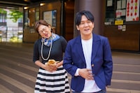 左から北陽・虻川、タイムマシーン3号・山本