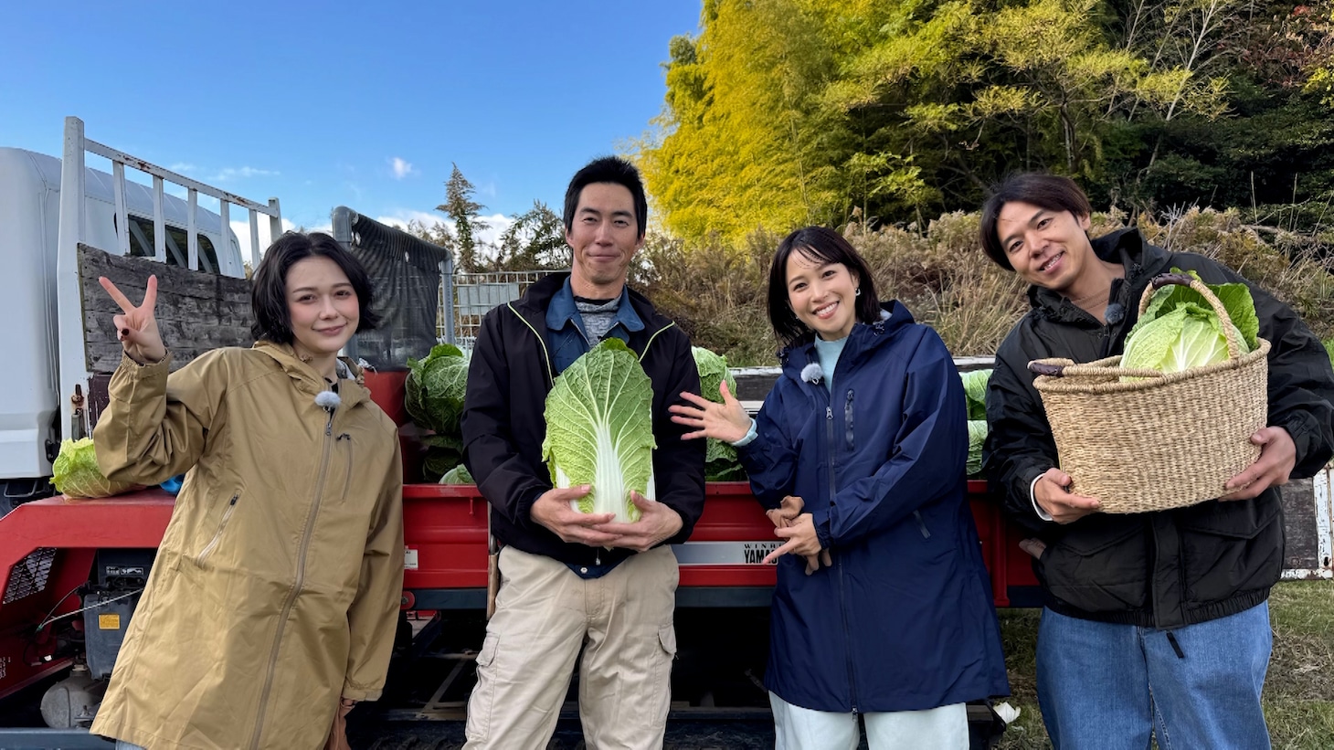 農家との集合写真