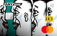 野性爆弾くっきー！がデザインした「FANY BANK」デビットカード