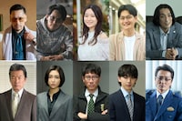 上段左から深⽔元基、平埜生成、森田想、九条ジョー、趙珉和。下段左から木村祐一、山谷花純、少路勇介、山下永玖、本宮泰風