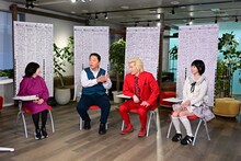 左から、山田美保子、伊集院光、メイプル超合金カズレーザー、あの