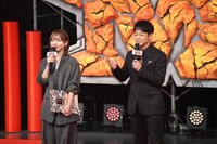 「M-1グランプリ2025」敗者復活戦でMCを務めた（左から）齊藤京子、陣内智則