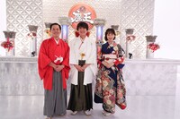 左から、くりぃむしちゅー有田、千原ジュニア、竹上萌奈アナウンサー