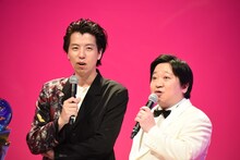 「ダブルインパクト2026」開催発表会見のMCを務めたニッポンの社長