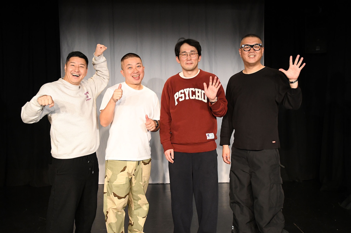 チョコンヌ。左からチョコレートプラネット長田、松尾、シソンヌじろう、長谷川