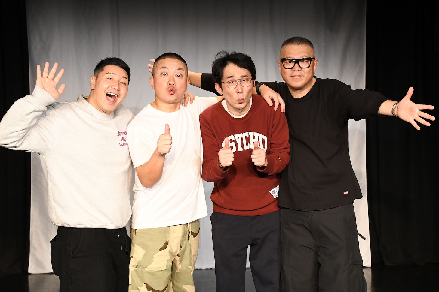 チョコンヌ。左からチョコレートプラネット長田、松尾、シソンヌじろう、長谷川