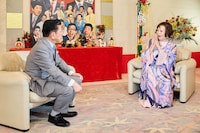 上沼恵美子（右）と語る西川きよし