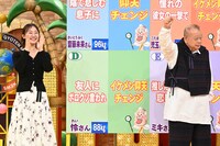左から杉原凜アナウンサー、笑福亭鶴瓶