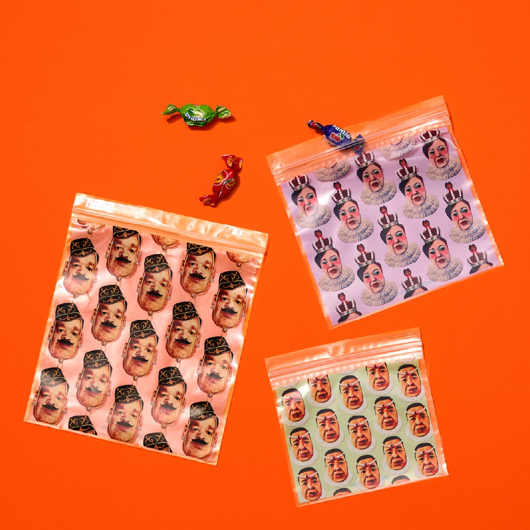 3COINSと野性爆弾くっきー！のコラボグッズ「王家の麻雀セット」 [画像