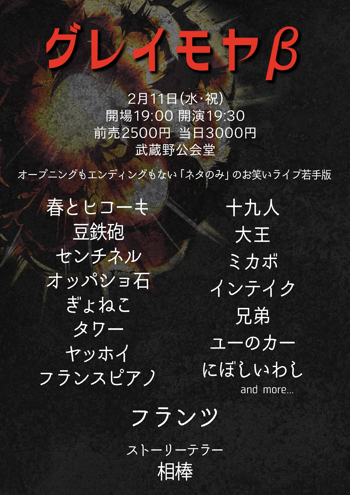 「グレイモヤβ」フライヤー