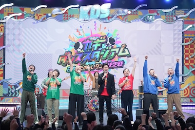 左から、ハナコ、霜降り明星、チョコレートプラネット