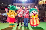 左から、パナシバくん、アルコ＆ピース、CoCoネェさん