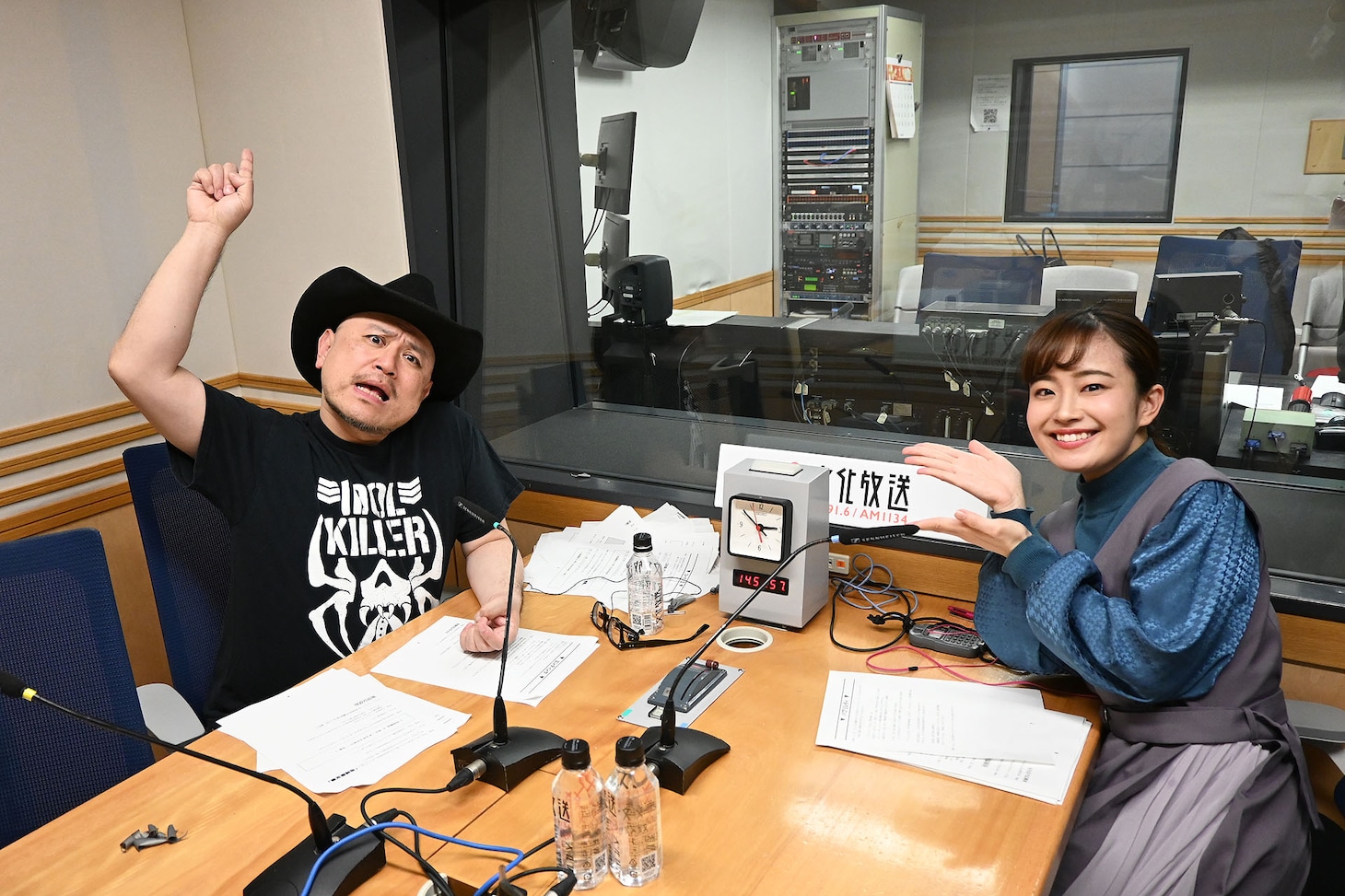 ハリウッドザコシショウと甲斐彩加（文化放送アナウンサー）