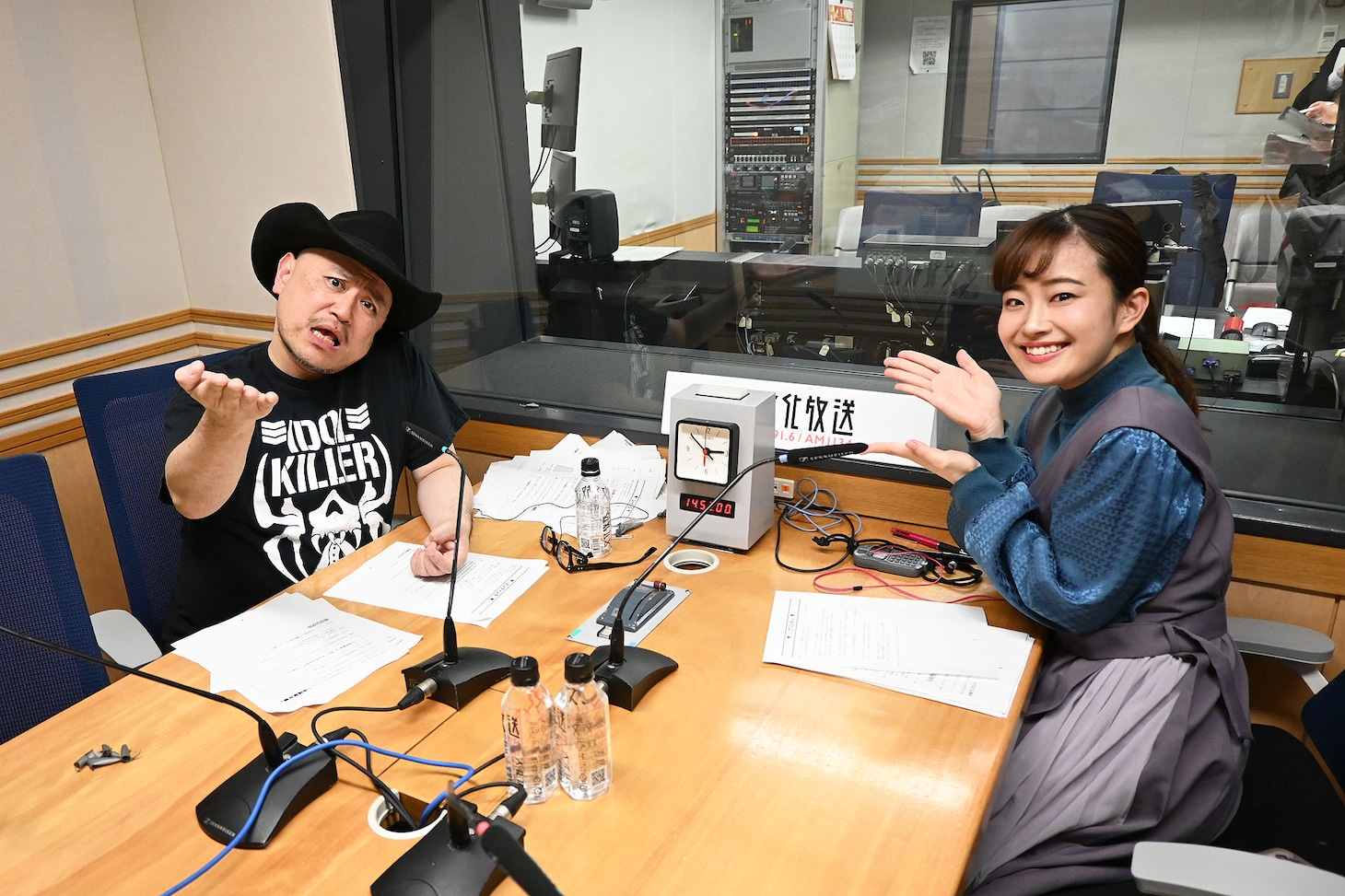 ハリウッドザコシショウと甲斐彩加（文化放送アナウンサー）