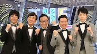「THE CONTE」MCの（左から）東京03、かまいたち ©フジテレビ