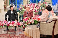 左から、明石家さんま、笑福亭鶴瓶、黒柳徹子