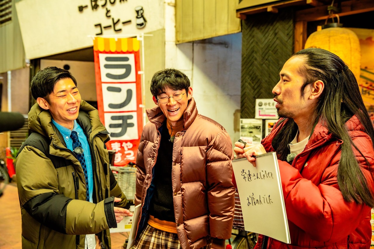 「堂前×川北がゆく！大喜利道中膝栗毛」に出演する（左から）トンツカタン森本、ロングコートダディ堂前、真空ジェシカ川北