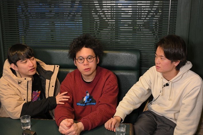 左から、めぞん・吉野おいなり君、軟水つるまる、ピュート竹内 [画像