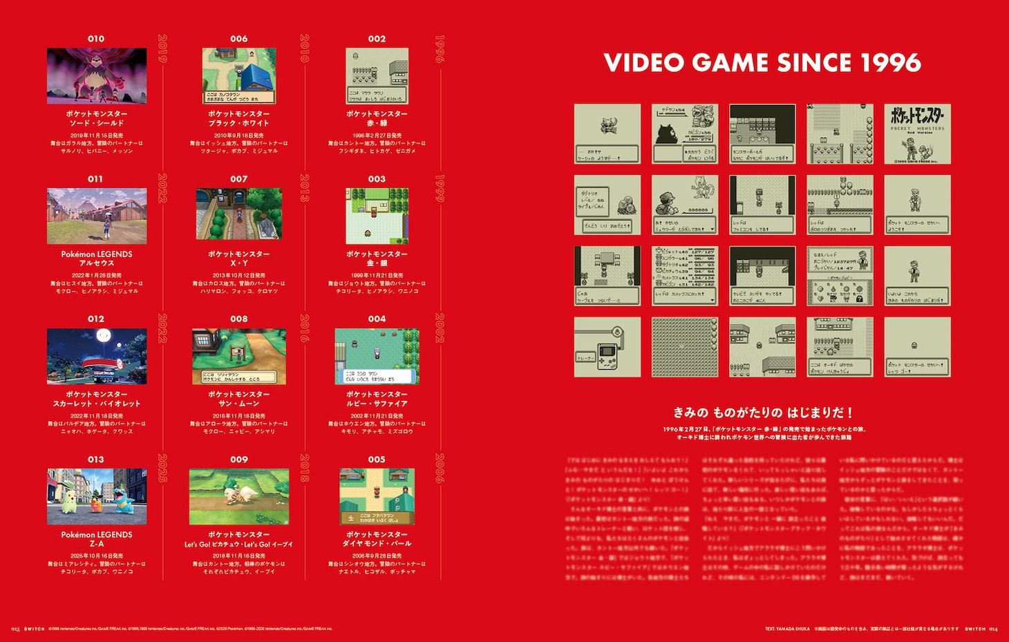 「SWITCH」2026年3月号の特集「ポケモン百景」より