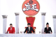 左からケンドーコバヤシ、千原ジュニア、ミサイルマン岩部