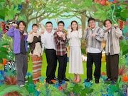 左から狩野英孝、村上佳菜子、アンタッチャブル、矢田亜希子、なすなかにし