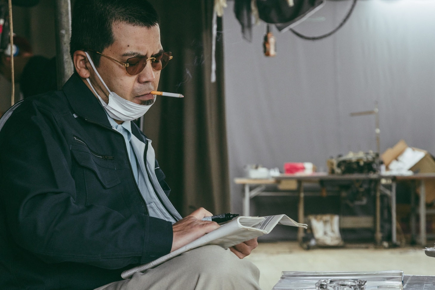 ドラマ「君とその人の間」撮影中の天竺川原