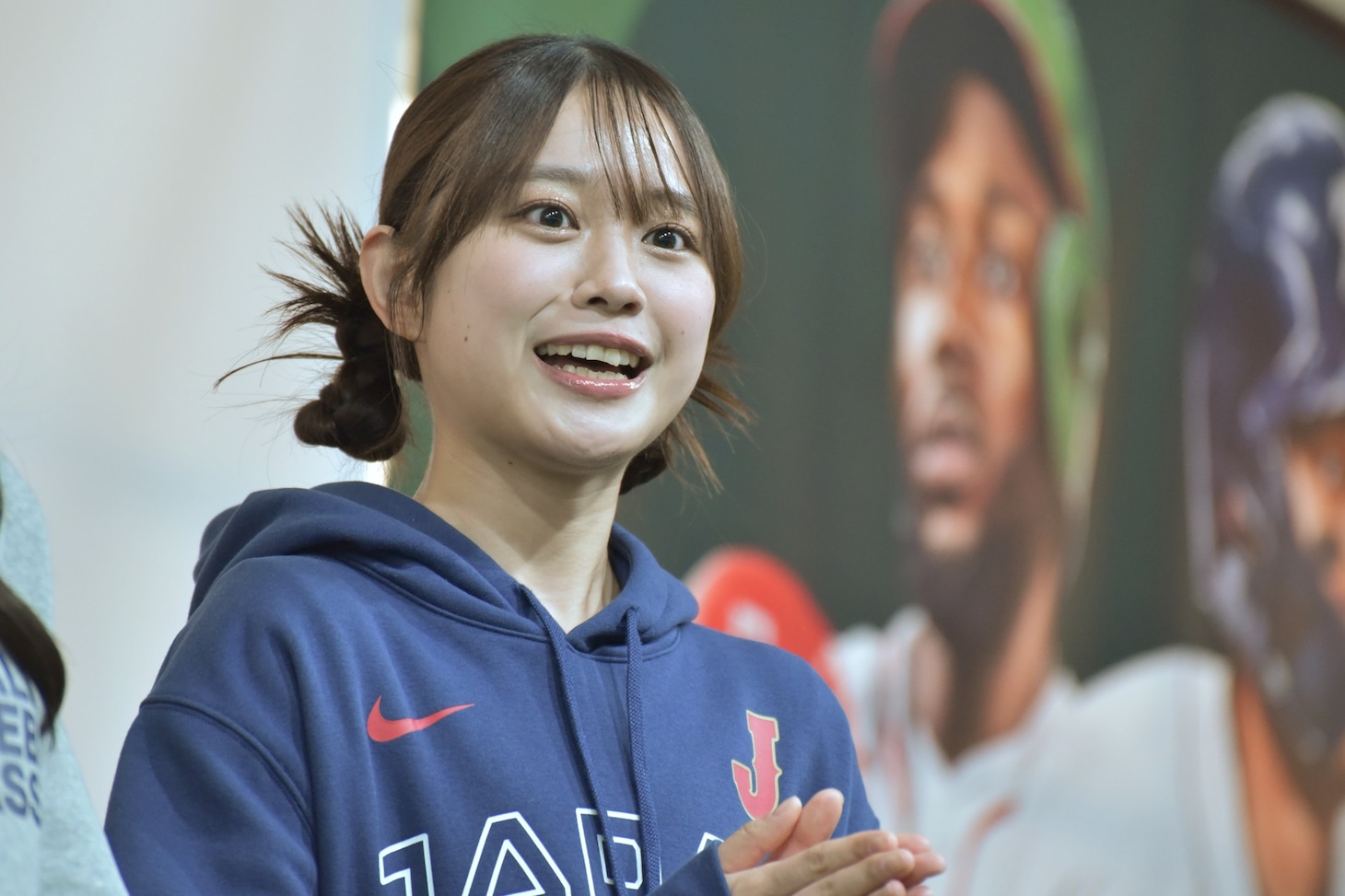 森山未唯。両親が野球ファンで小さい頃から野球を見ており、家のテレビでドジャース戦が流れているとのこと