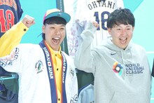 「2026 WORLD BASEBALL CLASSIC OFFICIAL STORE」のオープニングイベントに出席したバッテリィズ