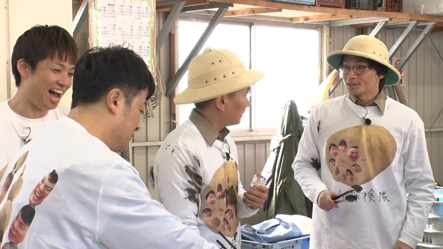 左から、アインシュタイン河井、水田信二、かまいたち山内、さや香・新山