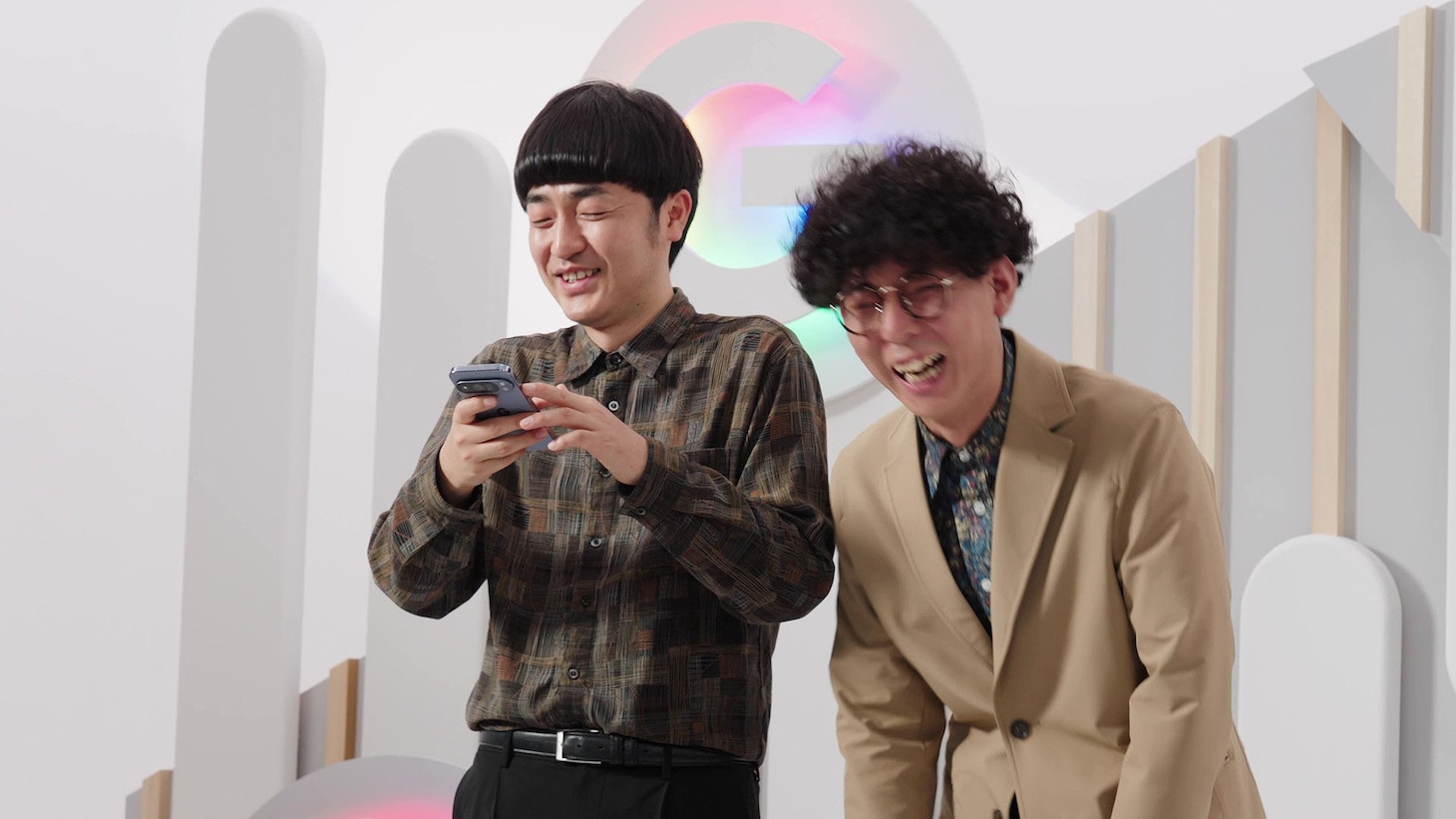 Googleの新CM撮影に臨むたくろう