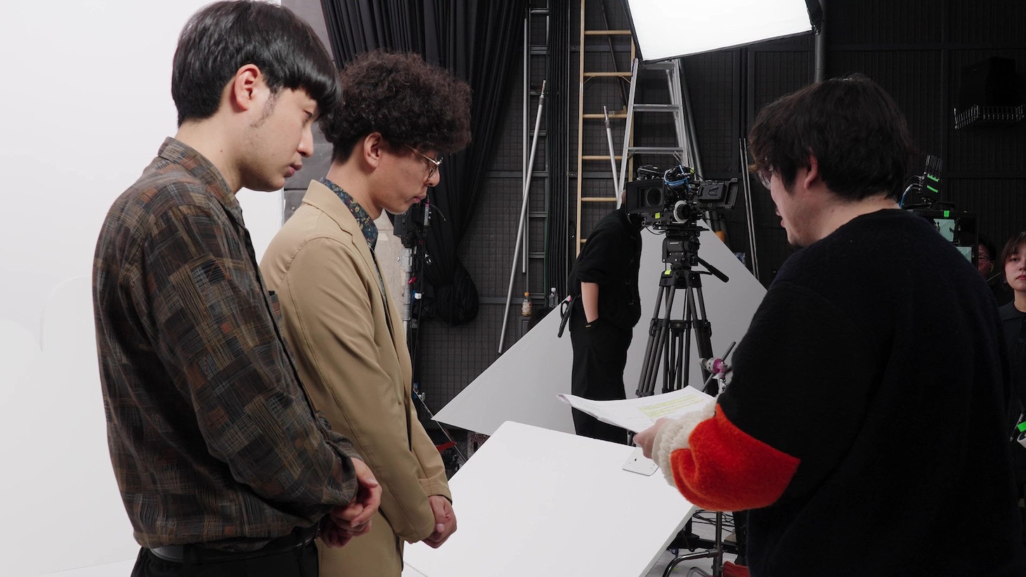 Googleの新CM撮影に臨むたくろう