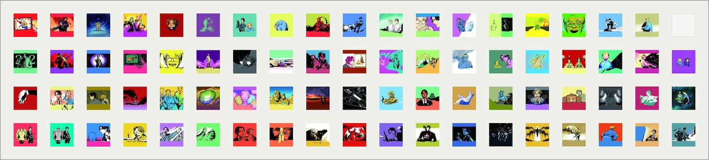 ナイチンゲールダンス単独ライブのフライヤー75点を展示、猫将軍による描き下ろし肖像画も