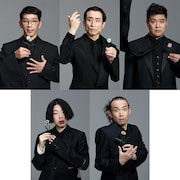 「パルコ・プロデュース 2026 ル・コント『この世界に19文字の文章など存在しない』」の出演者。野間口徹、なだぎ武、竹井亮介、うらじぬの、平原慎太郎