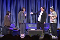 左から、カーネーション吉田、レインボー、レイザーラモンRG