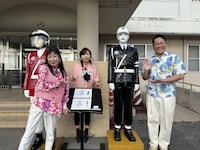 「ハイヒールと 行けば都の宮古島！宮古ブルーで感動ブルブル！ツアー！」に出演する（左から）ハイヒール、藤崎マーケット田崎