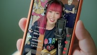 紅しょうが・熊元プロレスとあのが出演する「TikTok LIVE」のテレビCM「リアルフレンズ・トーク」シリーズの「音楽」編より