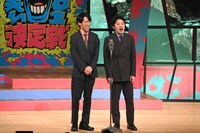 ファーストラウンドでネタを披露するアリオス