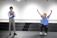 左から、こたけ正義感、お見送り芸人しんいち